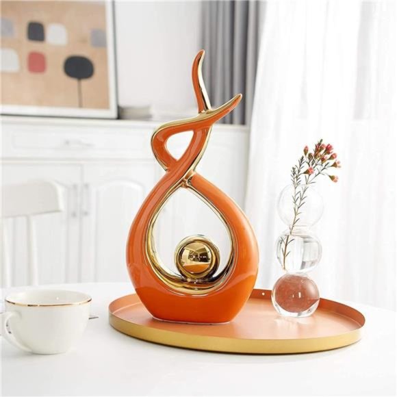 Modern Art Ceramic Statue, Table Decorations for Living Room Dining Room Decor - Picture 3 of 5